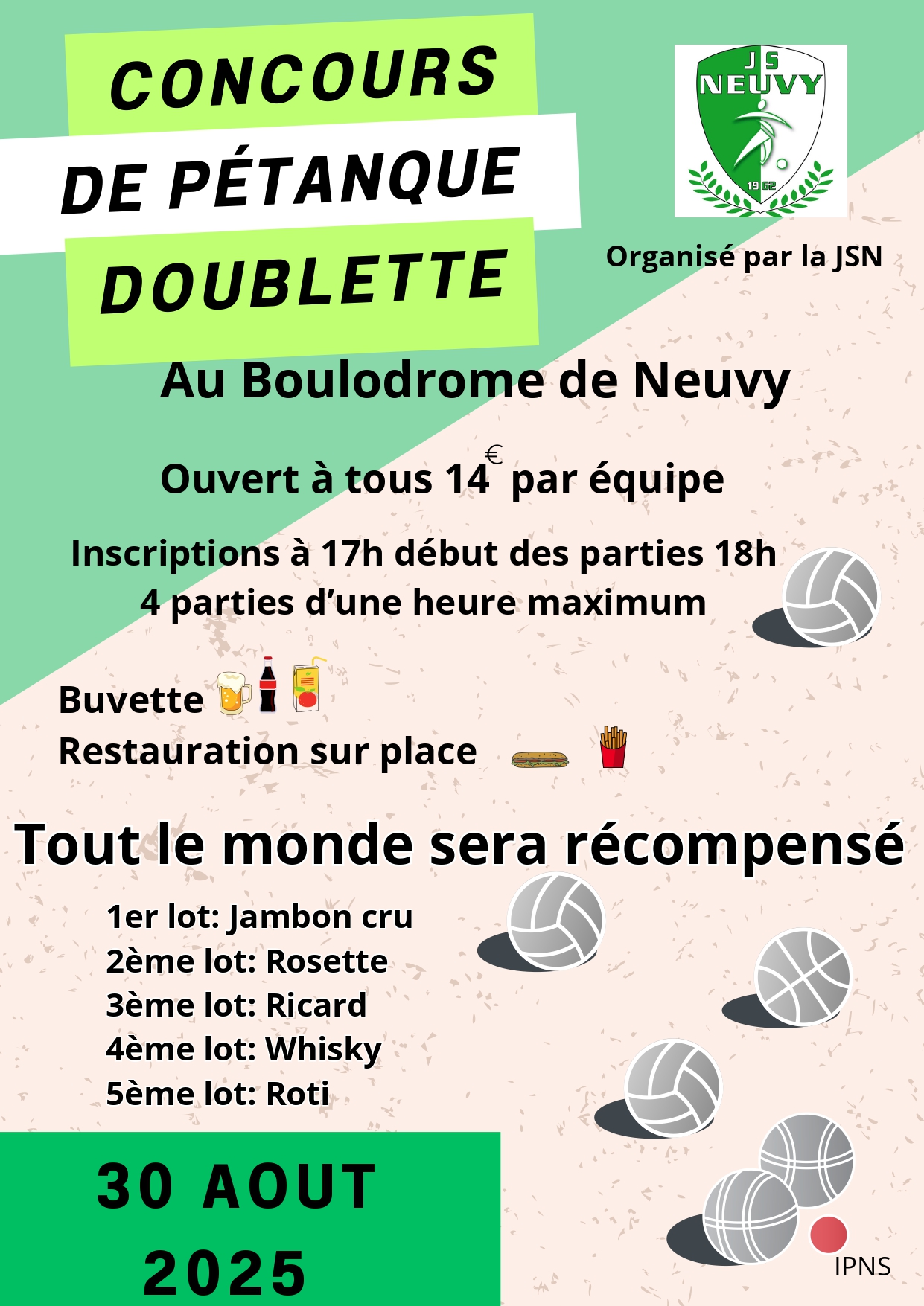 JSN - CONCOURS DE PÉTANQUE