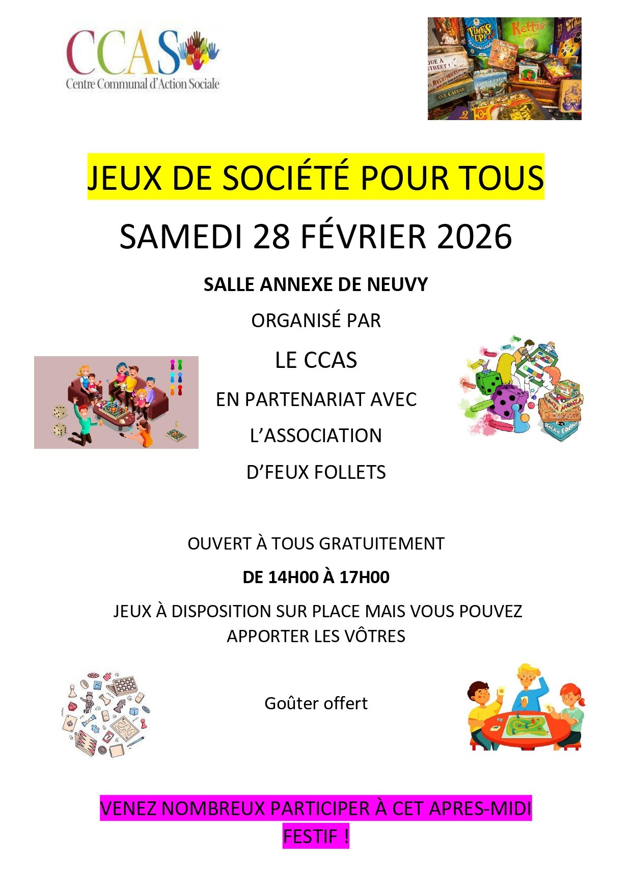 CCAS - APRÈS-MIDI JEUX DE SOCIÉTÉ