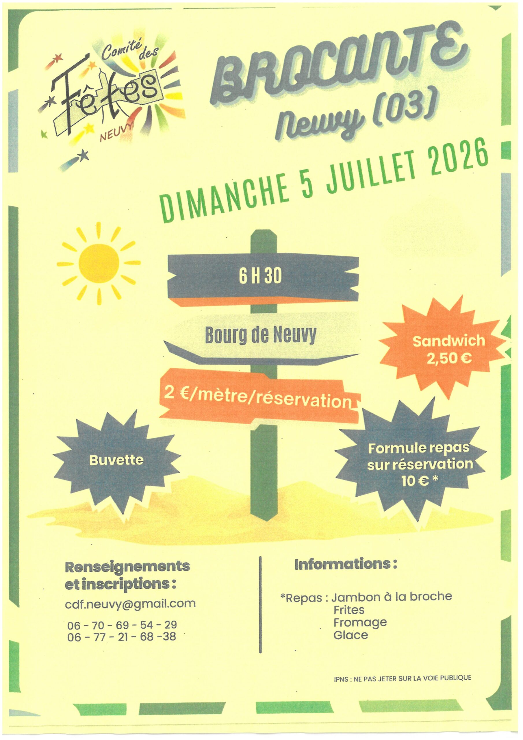 COMITÉ DES FÊTES - BROCANTE