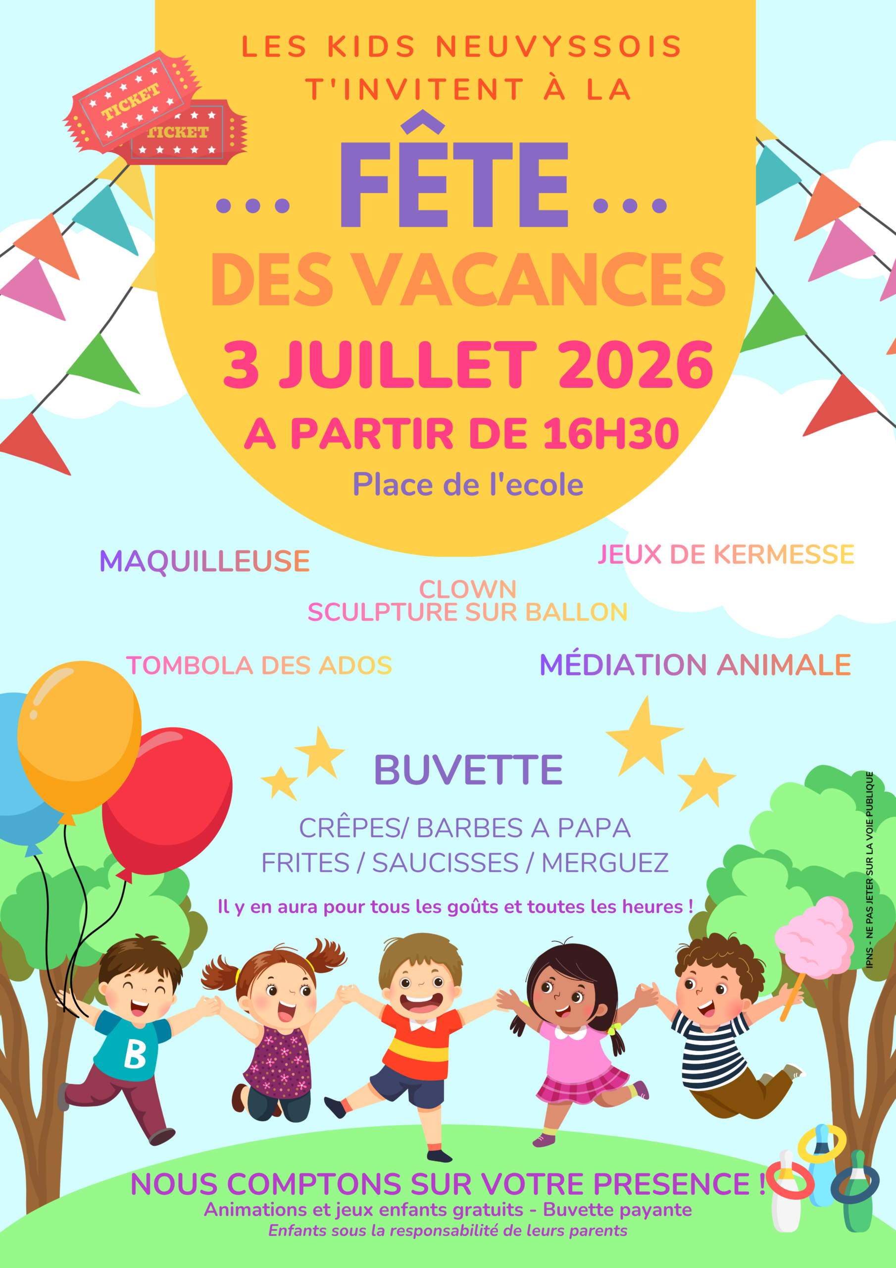 FÊTE DES VACANCES DES KIDS