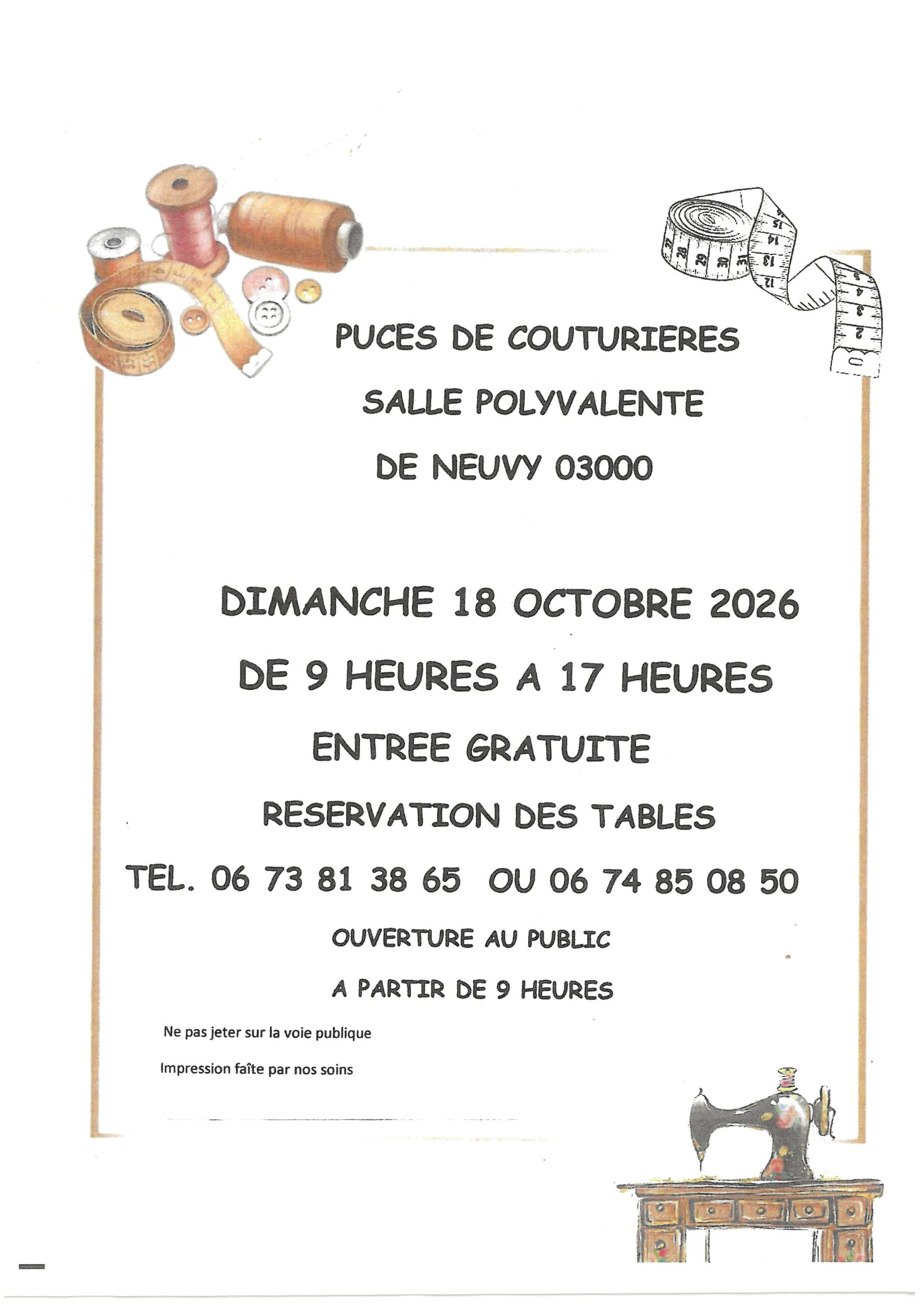 NEUVY D'UN POINT A L'AUTRE - PUCES DES COUTURIERES